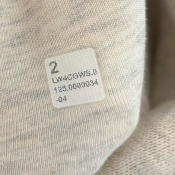 NWT Lululemon Scuba Full Zip Hoodie In Heathered Light Ivory Gold Size 2 - Picture 9 of 9